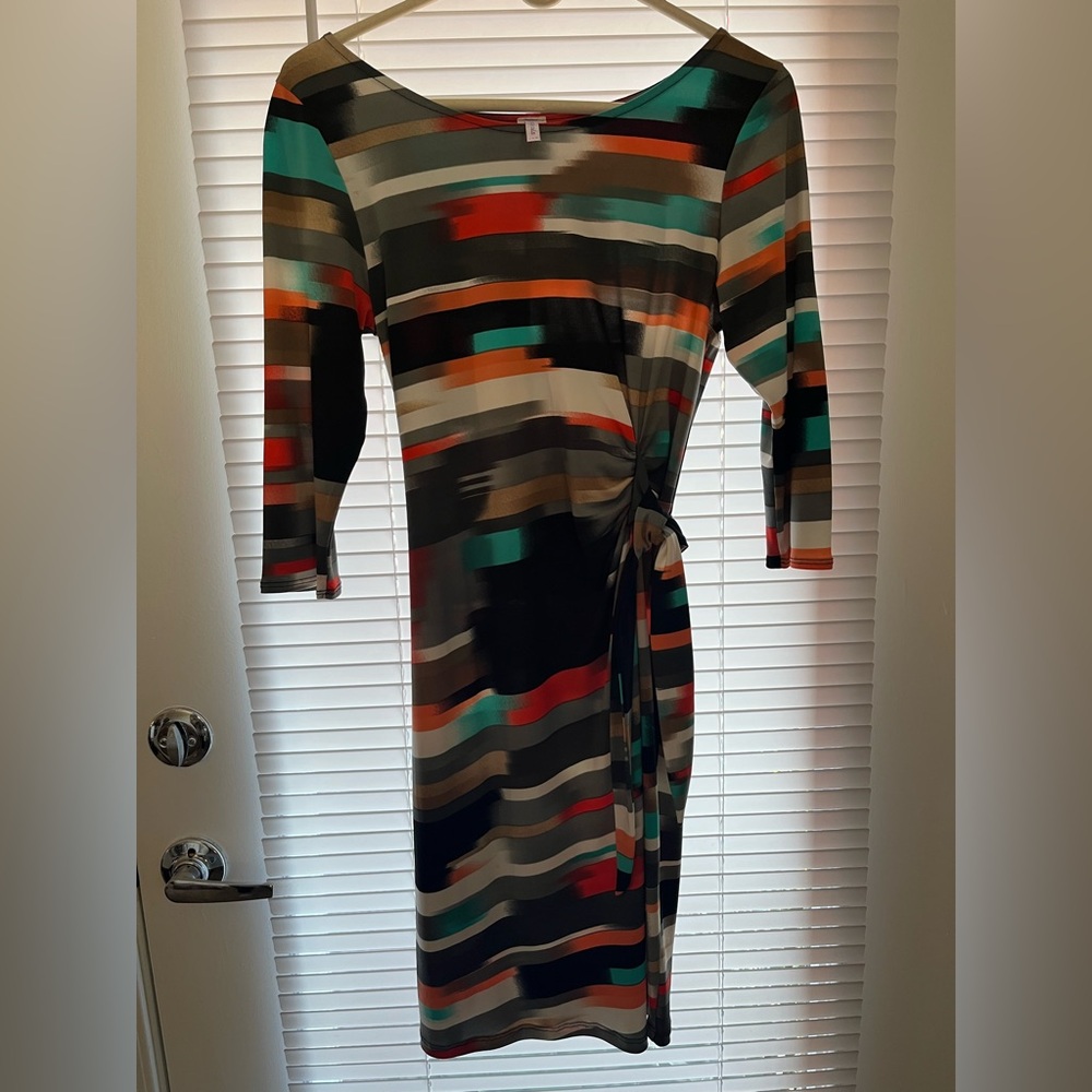 Purple Rain Multicolor Long Sleeve Dress
